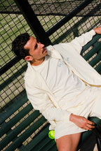 Sweat zippé à capuche crème Reposado